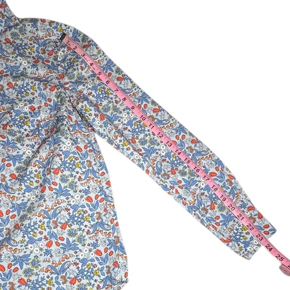 Boden Woman’s Blue Floral Button Down Shirt Size 6R - Picture 10 of 16
